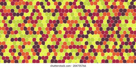 Green and purple tones hexagonal abstract background