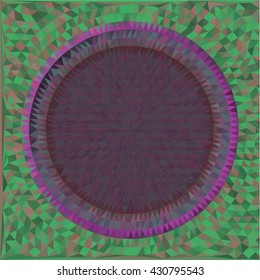 Green purple triangle circle abstract background