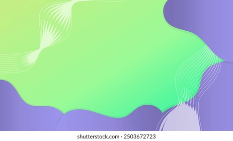 Green and purple violet vector abstract simple background with wave and liquid shapes