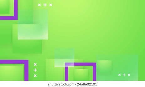 Green purple violet and white background abstract art vector with geometric gradient shapes. Abstract gradient shapes background for presentation, business report, card, banner, poster