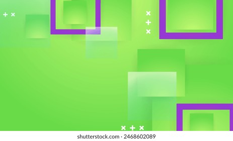 Fondo abstracto del degradado del violeta verde y del Vector blanco con las Formas geométricas simples. Fondo Abstractas de las Formas de gradiente para la presentación, informe de negocios, tarjeta, Anuncio, cartel