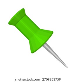 Ilustración de arte de Clip de Push Pin verde