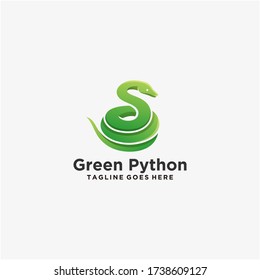 green pyithon illustration color vector