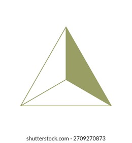 elemento de forma 3d pirâmide verde