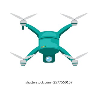 A green quadcopter drone designed for high-quality aerial photography