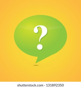 Green Question Speech Bubble