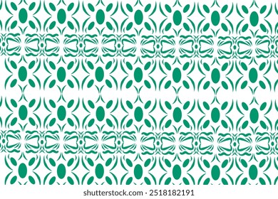 Green Quirky patterned walls and classic backgrounds from Seamless ikat batik symmetrical pattern. Green Batik patterns,seamless batik patterns on white backgrounds. 