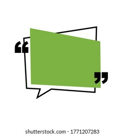 Green Quotation Illustration with  Space for Text