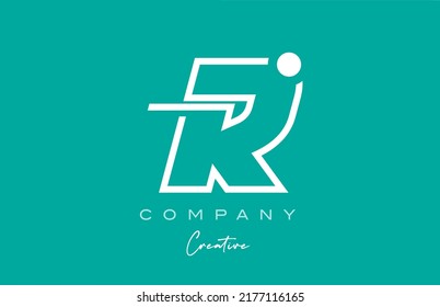 green R alphabet letter logo icon design with pastel background. Creative template for company and business