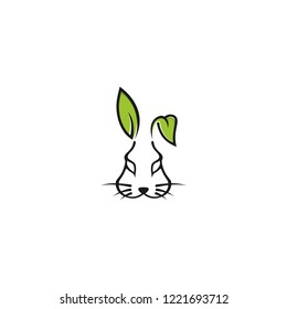 green rabbit logo icon