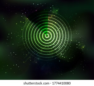 green radar abstract stock vector background