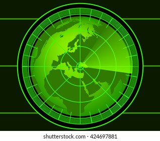 green radar digital vector