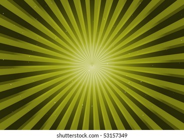 Green radial burst