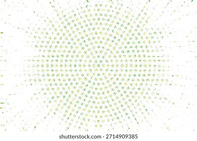 Green radial halftone burst background for eco posters, nature branding, digital layouts, modern abstract design vector illustration