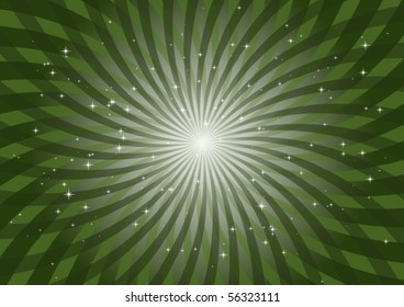 Green radial vector abstract illustration blast