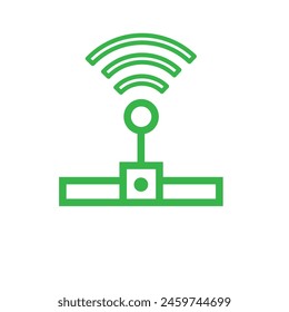 green radio tower vector set.