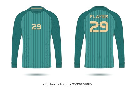 Green raglan sleeve soccer uniform mockup