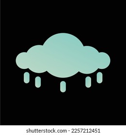 green rain cloud vector in elegant and luxury style