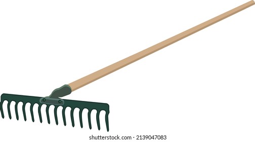 Green rakes, illustration, vector on a white background.