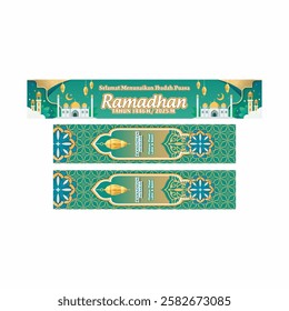 green Ramadan theme entrance gate template, Ramadhan gate