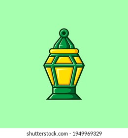 green ramadhan lantern vector design. lentera for ramadan greeting cards. ramadan kareem