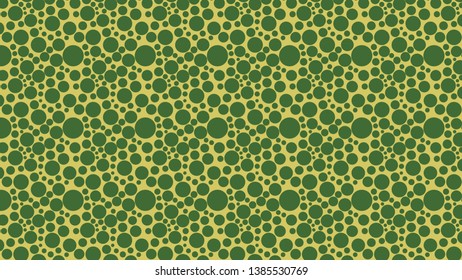 Green Random Circle Dots Pattern Background