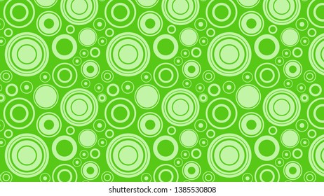 Green Random Circles Pattern Background