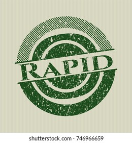 Green Rapid distress grunge style stamp