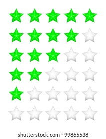 Green rating stars vector