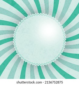 Green rays. Abstract rays background. Vector background.