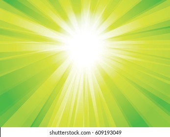 Green Rays Background