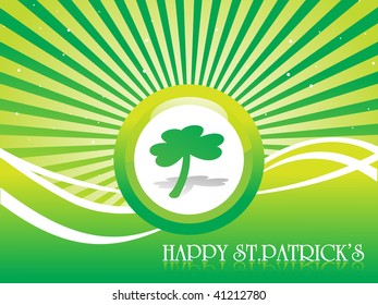green rays background with curve illustration