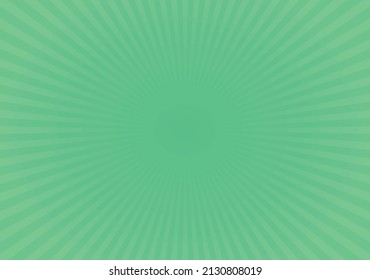 Green rays background. vector illustration