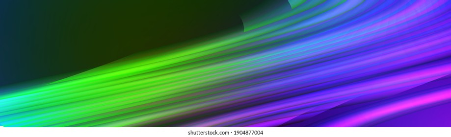green rays in dark vector background 