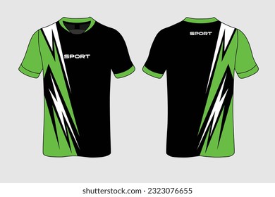 green ready to print sport t-shirt athletic performance clothing vector