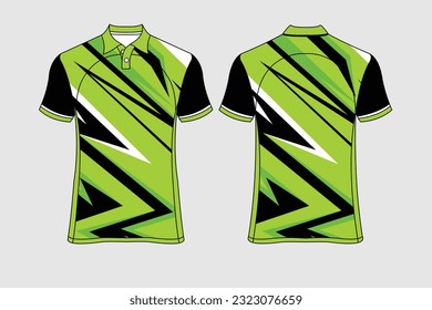 green ready to print sport t-shirt athletic performance clothing vector