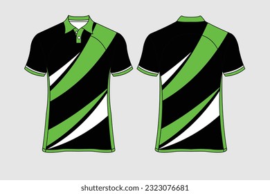green ready to print sport t-shirt athletic performance clothing vector