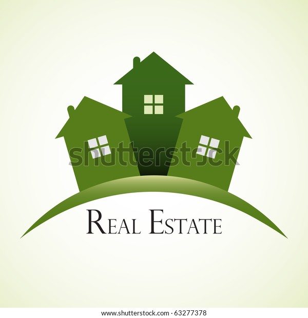 Green Real Estate Concept Design Stock Vector (Royalty Free) 63277378
