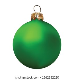 green Realistic Christmas tree ball
