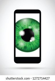 green realistic eyeball