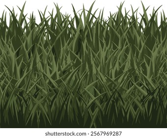 Green realistic grassland vector design element