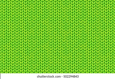 Green realistic simple knit texture vector seamless pattern