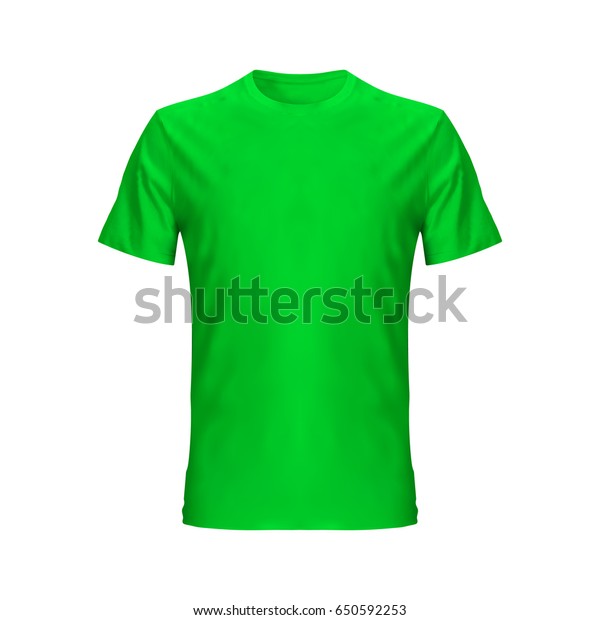 Green Realistic Tshirt On White Background Stock Vector (Royalty Free ...