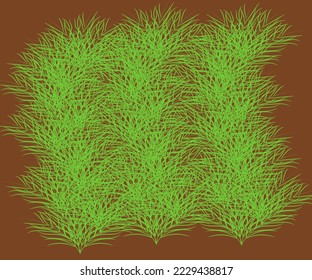 green realistic vector grass meadow 