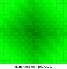 Green rectangle repeating pattern. Herringbone floor tile, weave background vector. Abstract geometric designs and shapes.