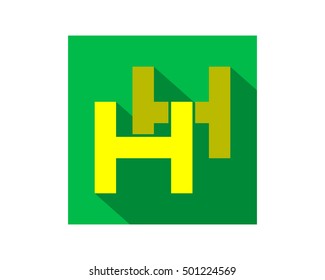 green rectangle typography typeset alphabet font image vector icon