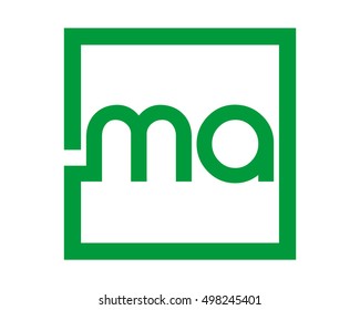 green rectangle typography typeset typeface alphabet font image vector icon