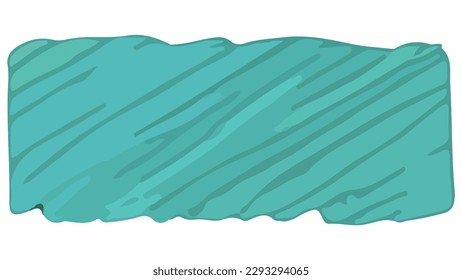 Green rectangular shape with diagonal brush strokes in grunge style. Irregular shapes and rough edges. Design element.