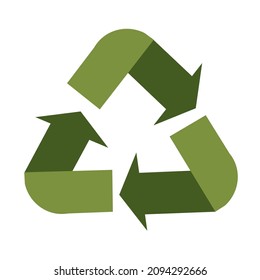 green recycle arrows ecology icon