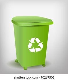 Green Recycle Bin